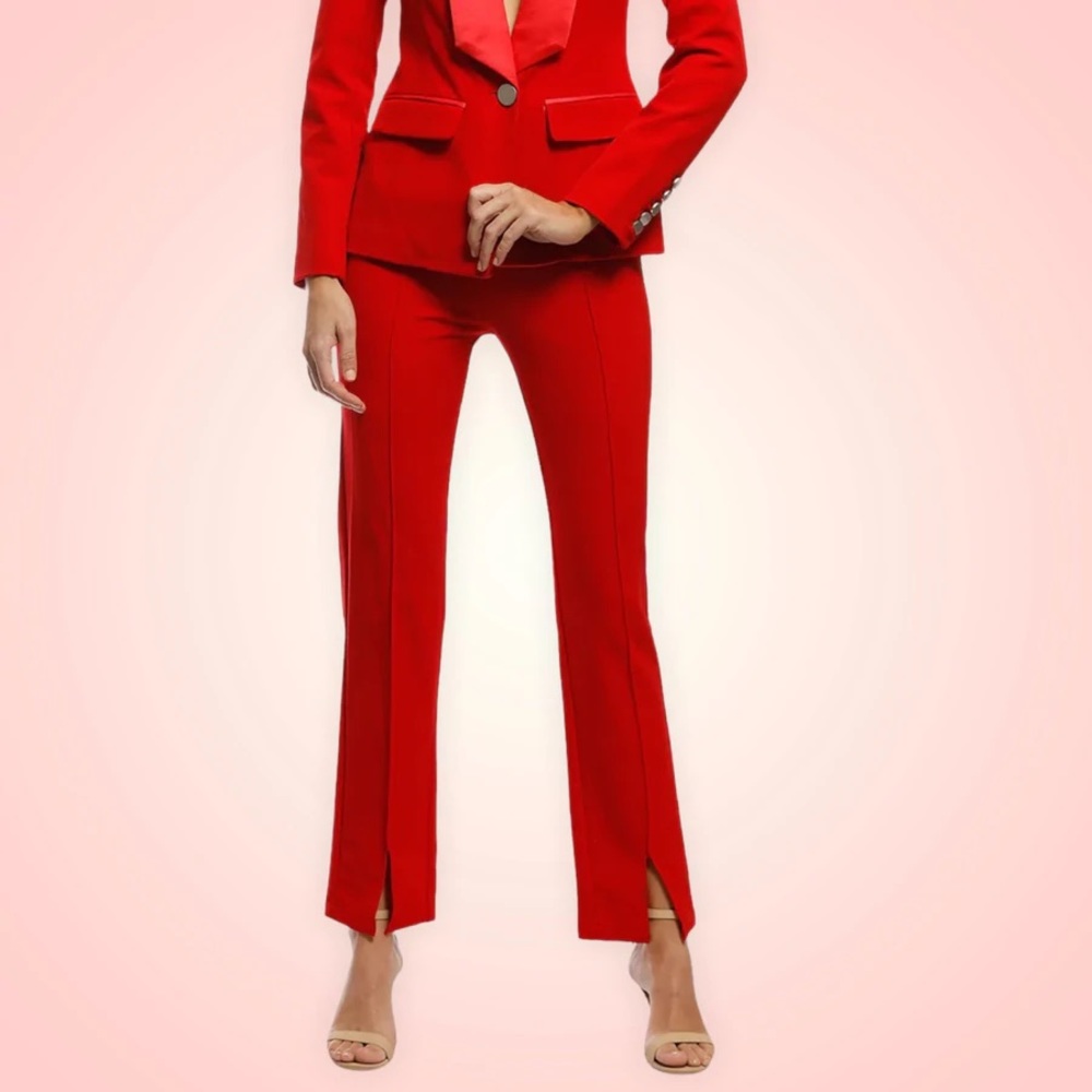 Bianca & Bridgette red slit trouser pants (Sz 6)
